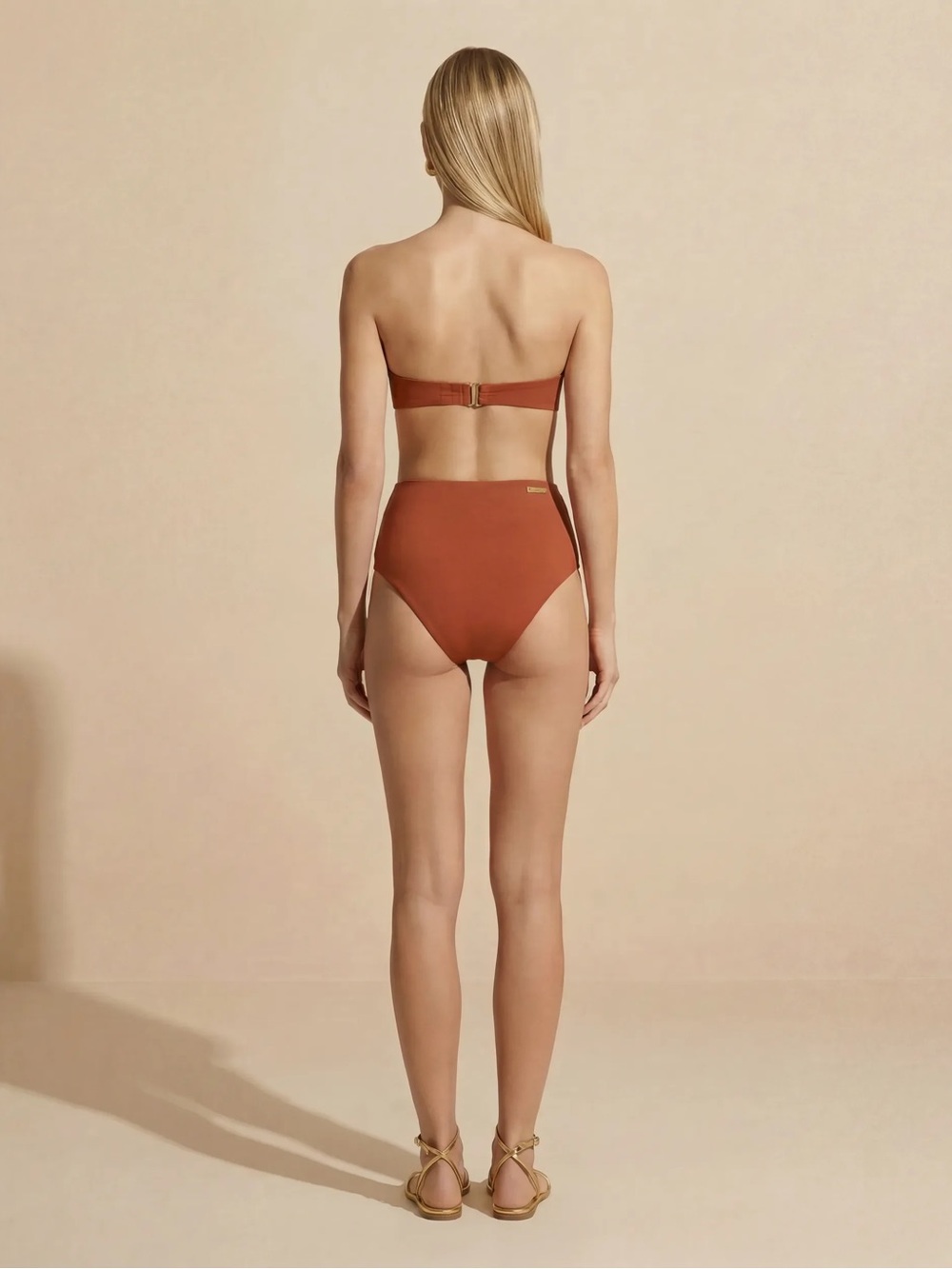 PUNTAMAR NWT Terracotta Underwire Bandeau High Waist Bikini Set - Picture 11 of 11